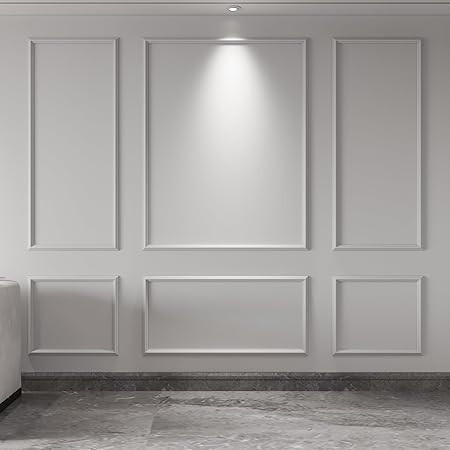 Pangda 10 Set Peel and Stick Wall Molding Kit, Premade Accent Molding Wainscoting Panel for Inter... | Amazon (US)