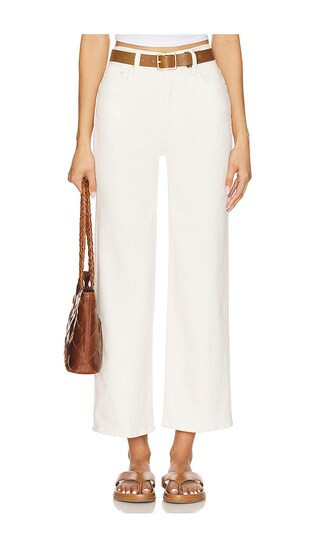 MOTHER The Rambler Zip Ankle Jeans in Cream. - size 32 | Revolve Clothing (Global)