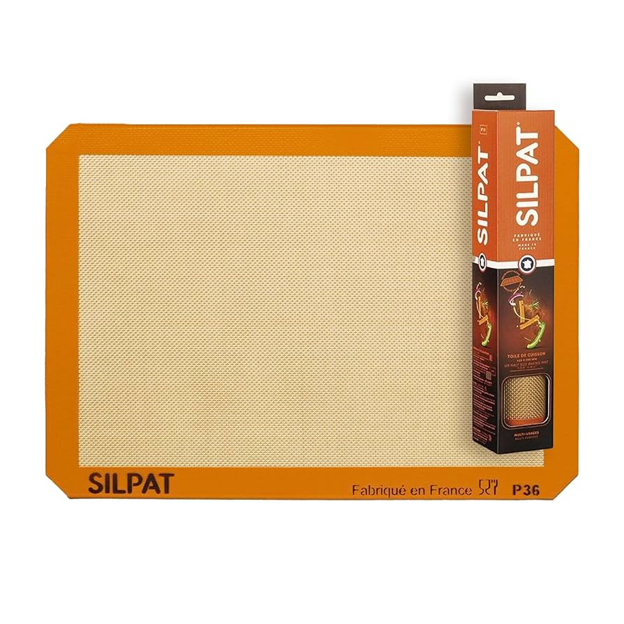 Silpat Premium Non-Stick Silicone Baking Mat, Half Sheet Size, 11-5/8 x 16-1/2, Orange | Amazon (US)
