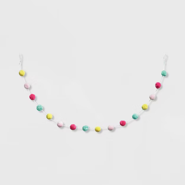 60" Pom Pom Bright Garland - Spritz™ | Target