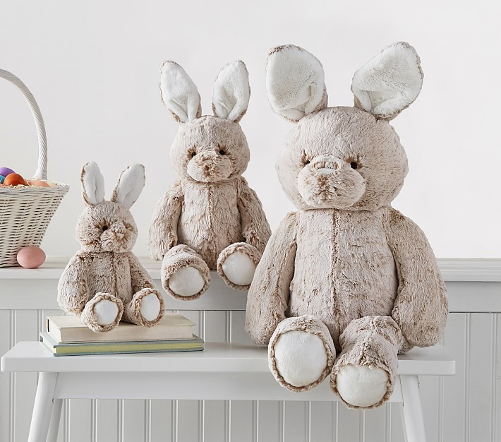 Taupe Fur Bunny Plush | Pottery Barn Kids
