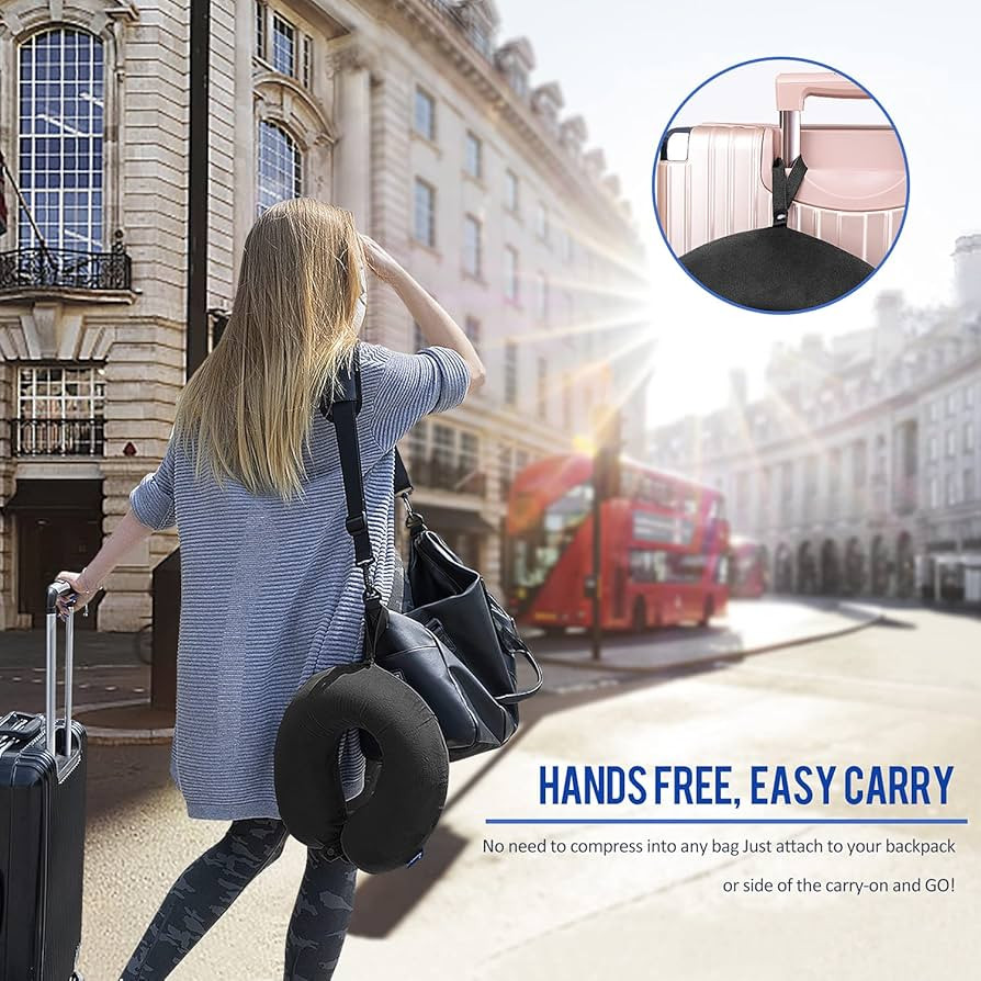 Fabuday Memory Foam Travel Pillows for Airplanes - Neck Pillow for Traveling with Attachable Snap... | Amazon (US)