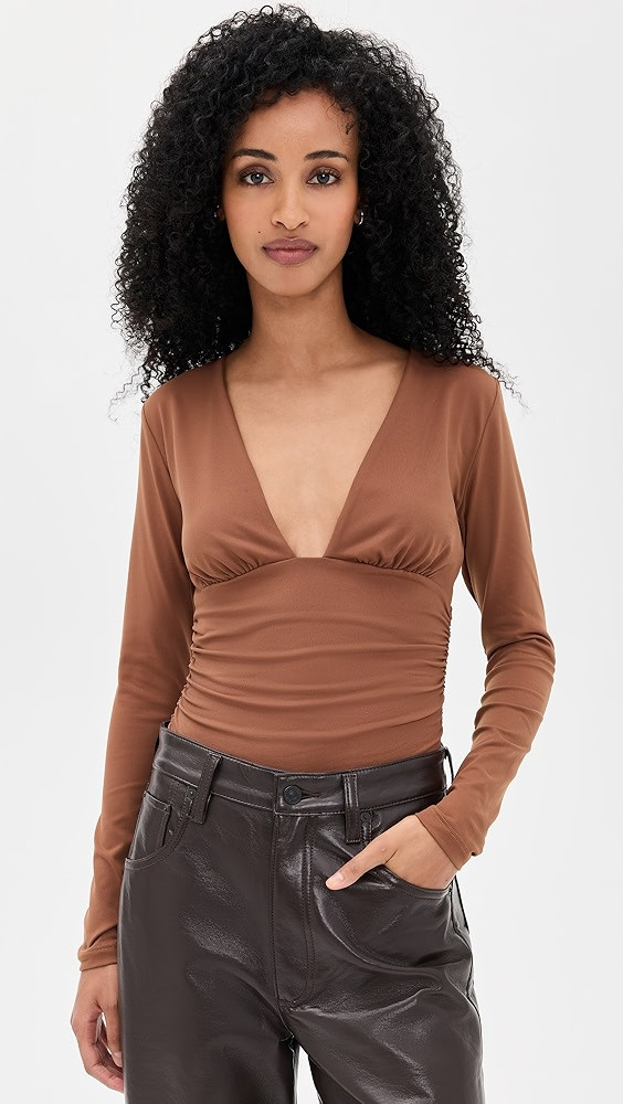 V Neck Gathered Top | Shopbop