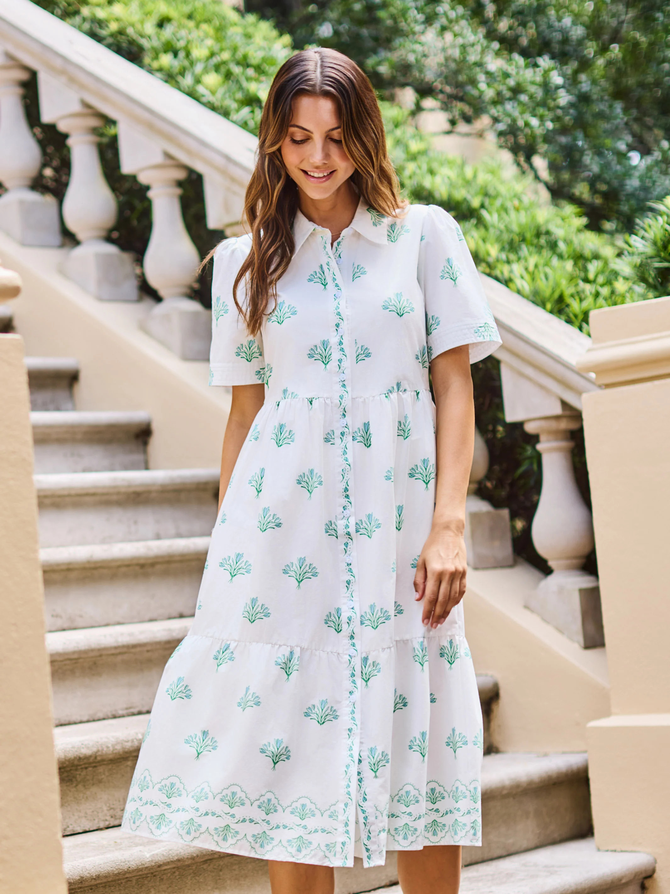 Jema Dress | Bell Blooms Blue | Mary Square