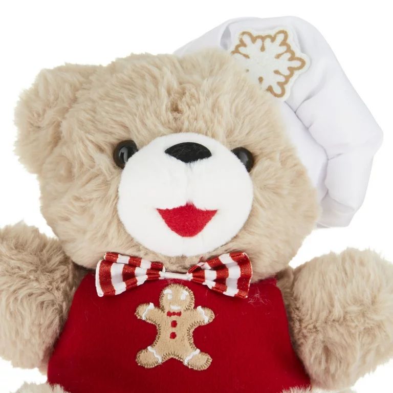 Beige Snowflake Boy Teddy Child's Plush Toy, 9 in, by Holiday Time | Walmart (US)