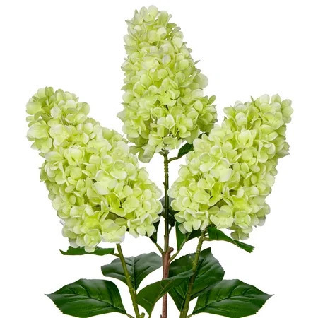 3PCS Artificial Green Hydrangea Flowers 28" Long Stem Silk Faux Hydrangeas Fake Flower Floral Arrangement Wedding Bouquets for Vase Centerpieces Decor | Walmart (US)