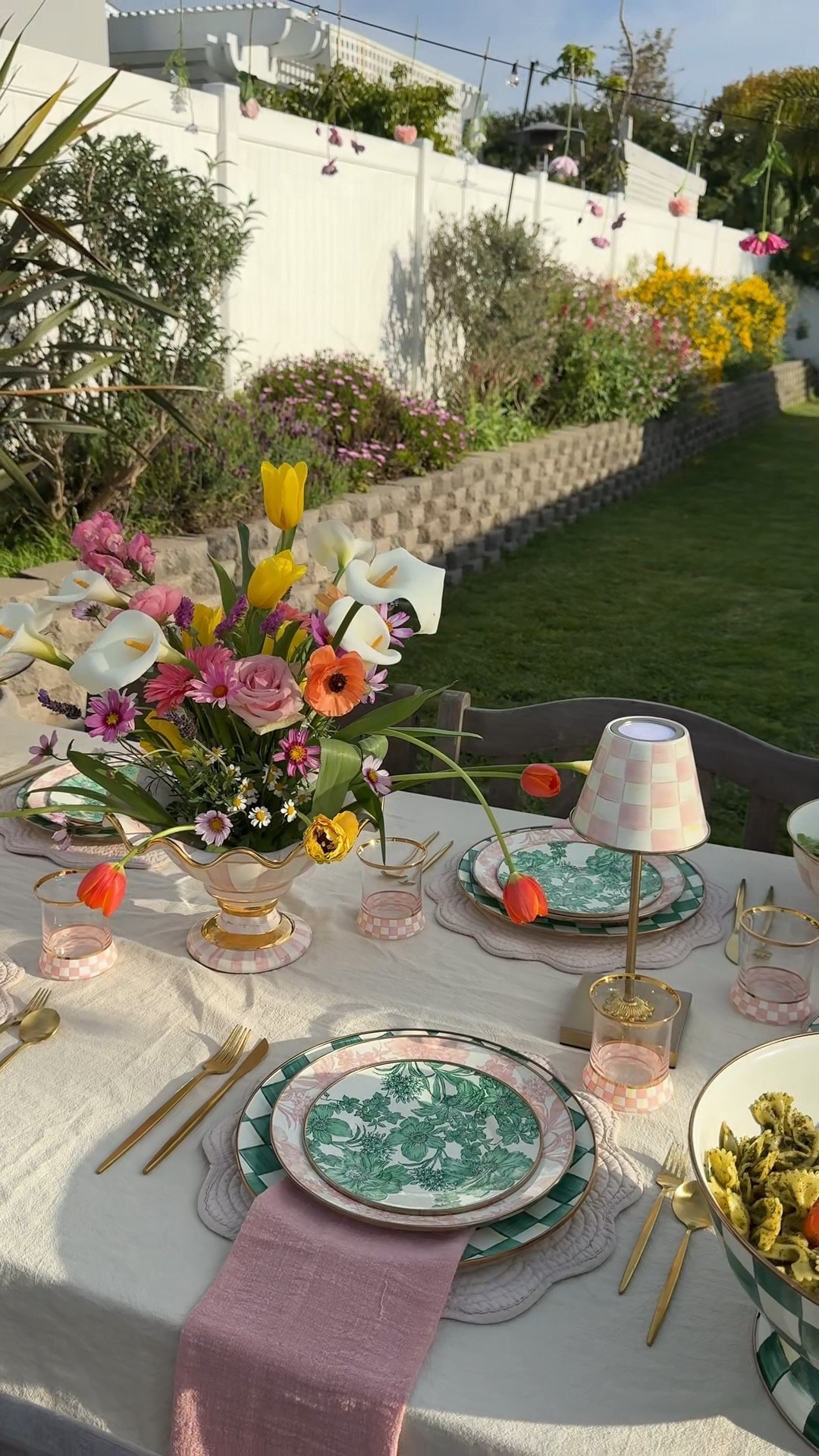 Everything i used for this spring garden dinner party 🩷  the MacKenzie-Childs emerald collection is everything!

#LTKHome #LTKStyleTip #LTKParties