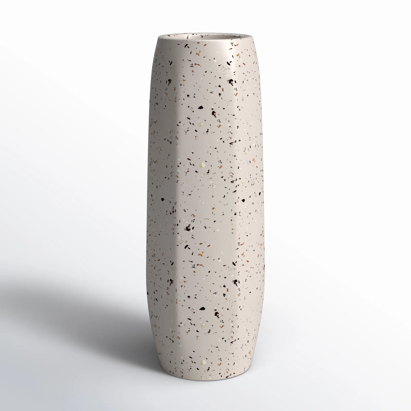 Cliett Terrazzo White Vase - Medium Skinny | Wayfair North America