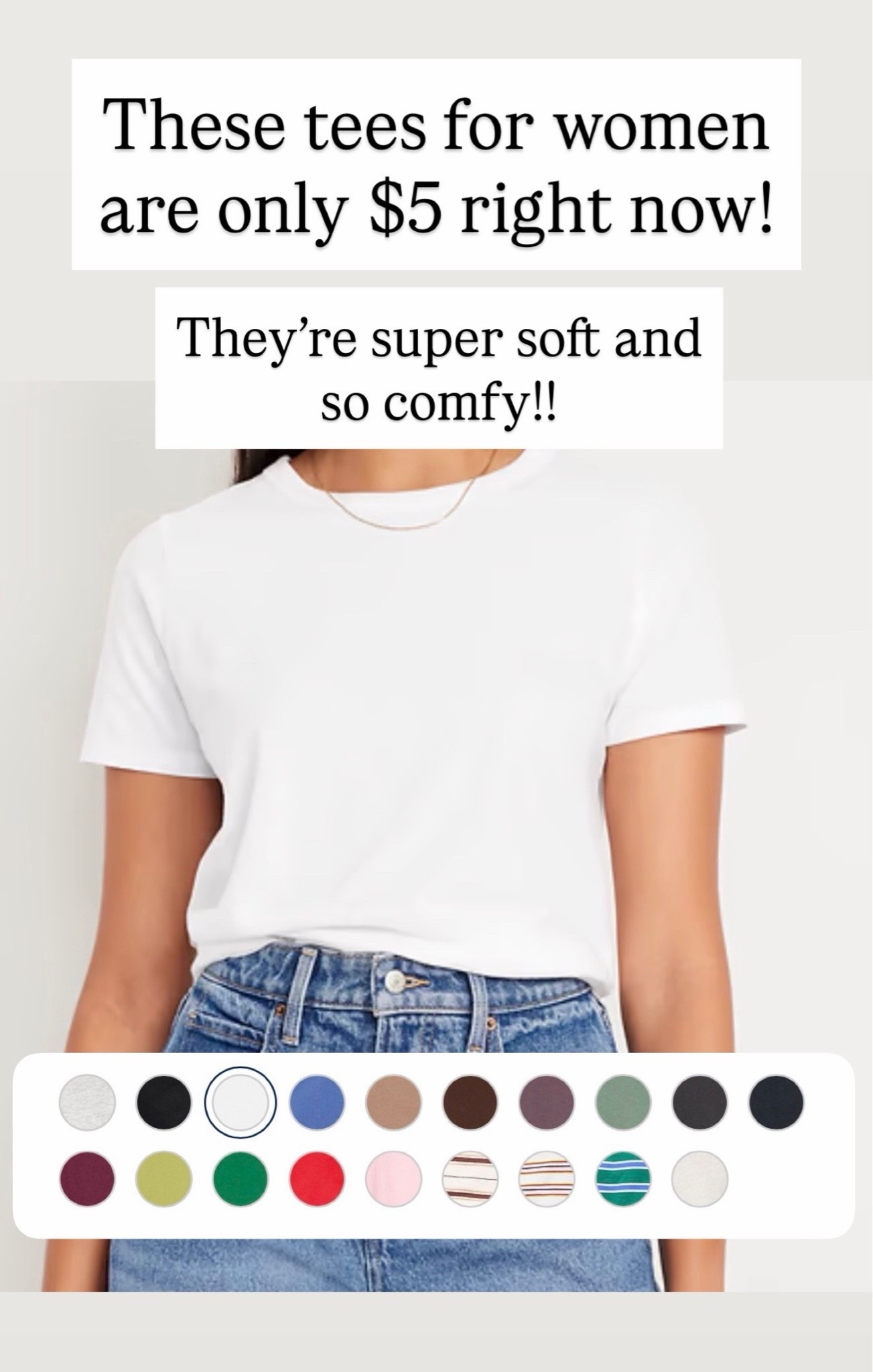 Don’t miss these $5 tees for women!!!

#LTKSaleAlert