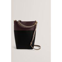 Ted Baker Leather Braided Handle Bucket Bag Burgundy | Marks & Spencer (UK)