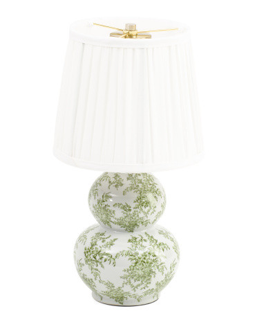 16in Ceramic Floral Table Lamp | Marshalls