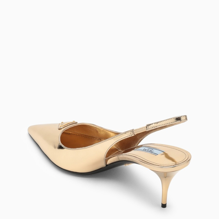 Slingback platino in pelle | The Double F