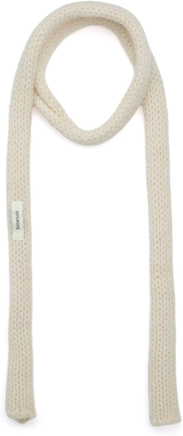 SUNDSGT Skinny Knit Wool Scarf Long Scarf for Women Spring Fall Winter | Amazon (US)