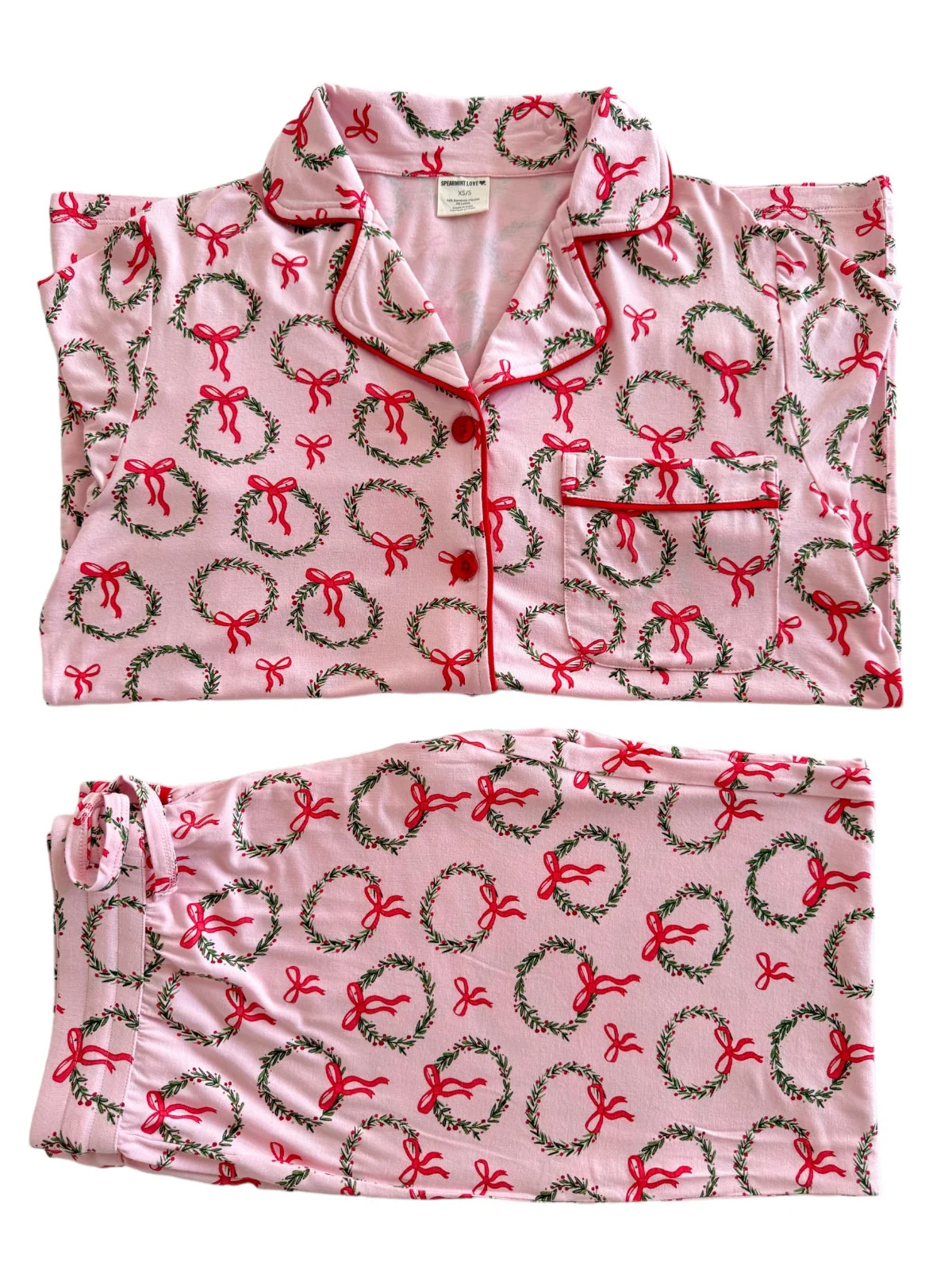 Women's Lounge Set, Wreath Pink | SpearmintLOVE