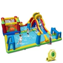 Costway Inflatable Water Slide Bounce House with Climbing Wall, Splash Pool, 735W Blower | Walmart (US)