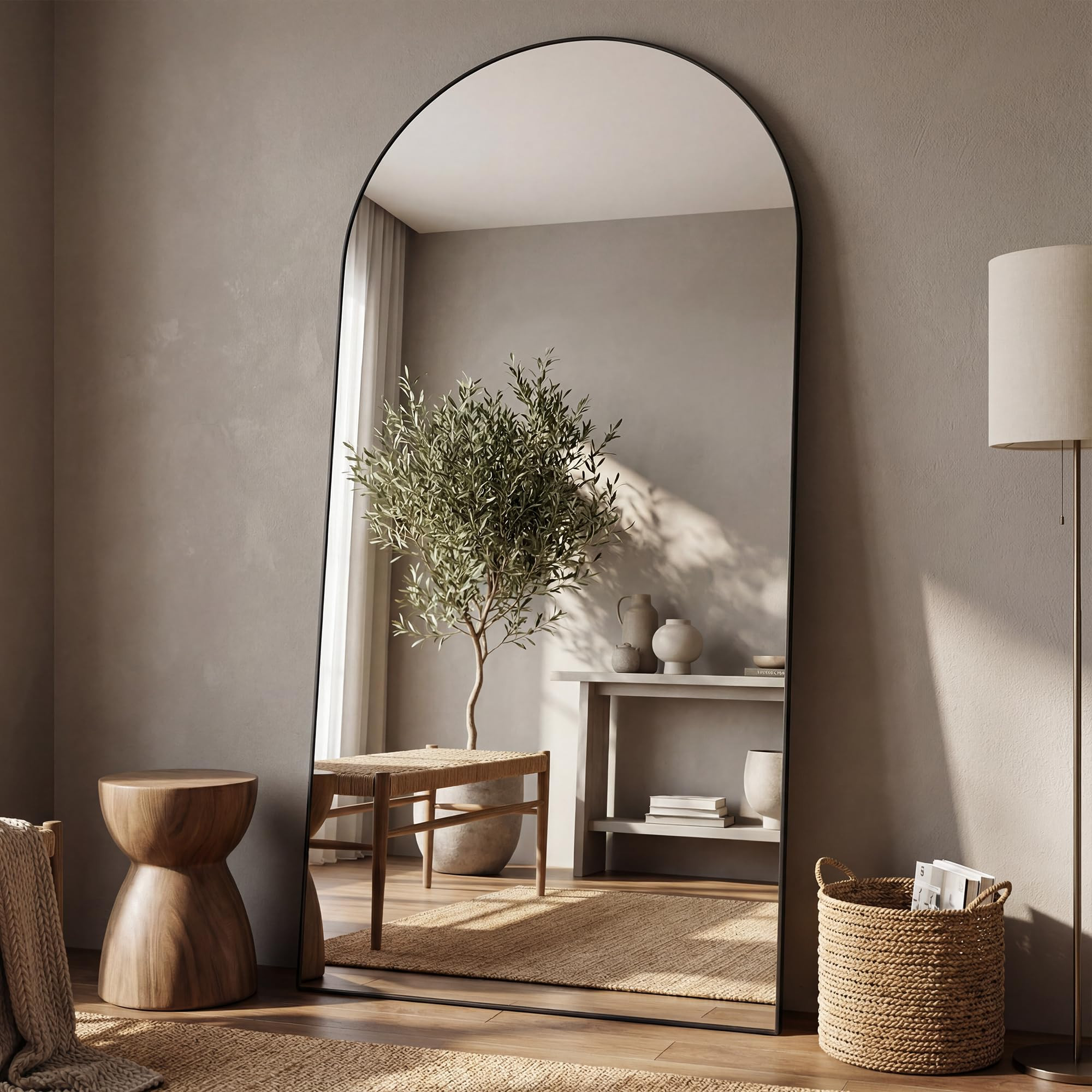 Antok Full Length Mirror, 76"x34" Floor Mirror, Arched Floor Standing Freestanding Arch Full Body... | Amazon (US)