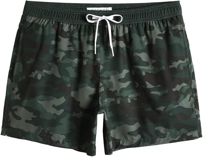 maamgic Mens Boys 80s 90s Vintage 4 Way Stretch Swim Trunks with Mesh Lining Quick Dry Swim Suits... | Amazon (US)