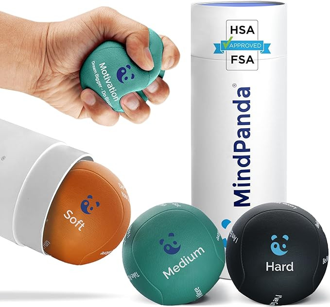Mind & Body Stress Balls for Adults - Triple Density Squeeze Balls for Hand Therapy & Grip Streng... | Amazon (US)