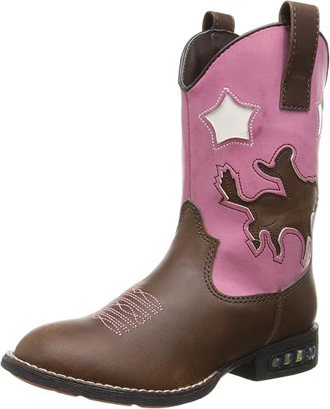 Roper Star Rider R Toe Light Up Cowgirl Boot (Toddler/Little Kid) | Amazon (US)