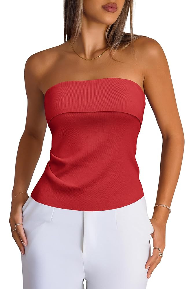 Arach&Cloz Women’s Silk Blend Non Slip Summer Going Out Tube Tops 2025 | Amazon (US)