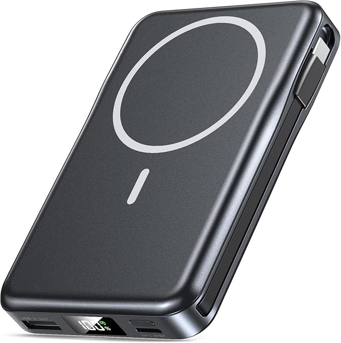 Magnetic Portable Charger, 10000mAh Power Bank, 5 in 1 Portable Charger with Built in Cable, 20W ... | Amazon (US)