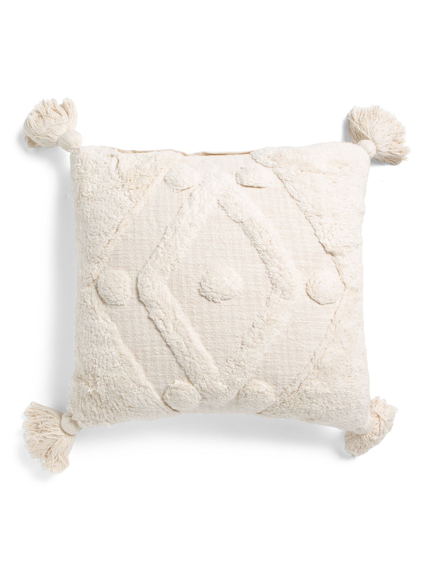 20x20 Overtufted Pillow With Tassels | Home | Marshalls | Marshalls