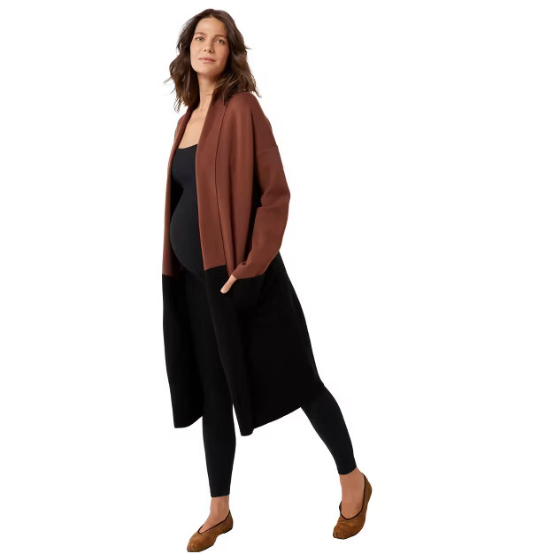 A Pea in the Pod Colorblock Long Sleeve Maternity Cardigan | Target