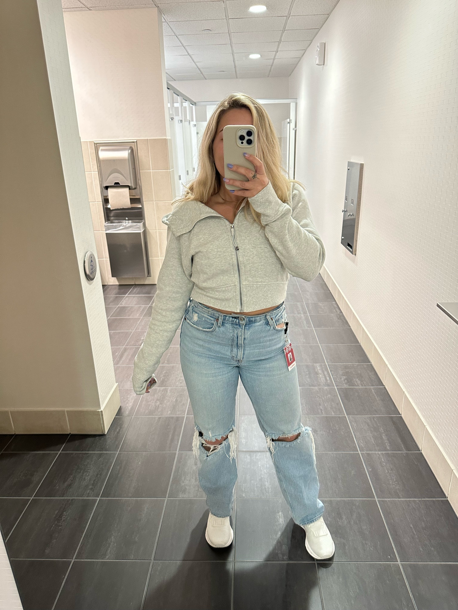 Casual Friday outfit! Lululemon cropped scuba, Abercrombie high rise 90s relaxed jean, on cloud nova

#LTKshoecrush #LTKstyletip #LTKfit