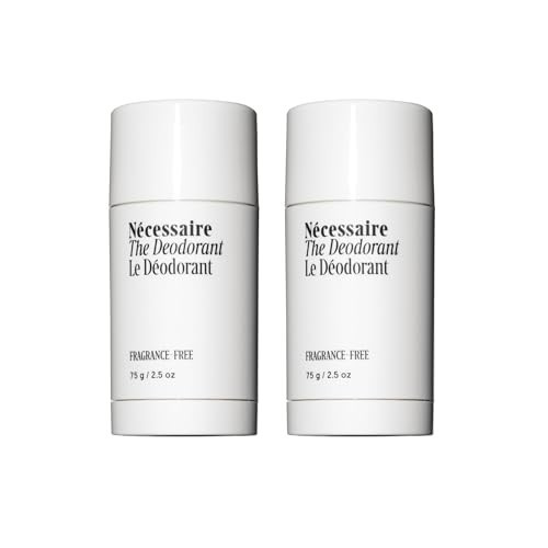 Nécessaire The Deodorant Fragrance-Free | Natural Aluminum Free Deodorant For Women & Men. Extra Strength Treatment with Mandelic Acid. Free of Baking Soda, Ozokerite & Parabens (2x 75 g/2.5 oz) | Amazon (US)