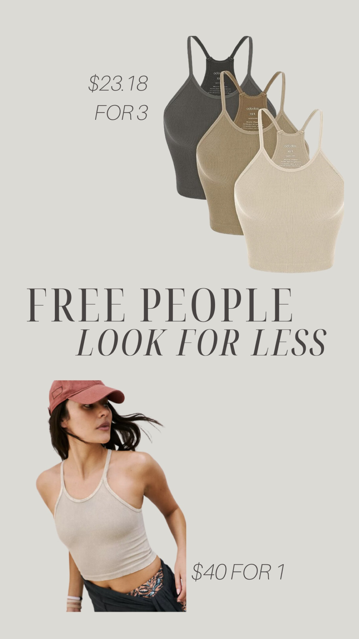 Free people look for less! Happiness runs crop top

Amazon find  