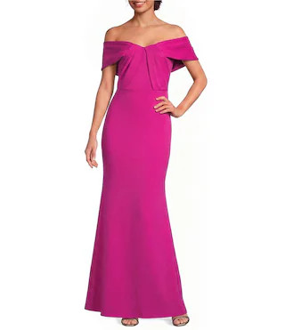 Eliza J Off the Shoulder Mermaid Gown -  8 | Dillard's