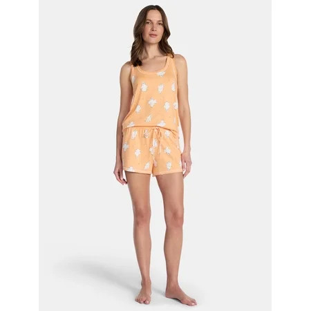 Halloween Women's Hacci Knit Tank Top and Shorts Pajama Set from Way to Celebrate, 2-Piece, Sizes XS-3X | Walmart (US)