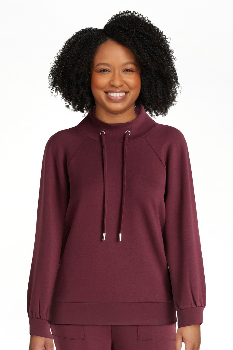 Scoop Women's and Women's Plus New Scubaknit Funnel Neck Sweatshirt, Sizes XS-4X | Walmart (US)