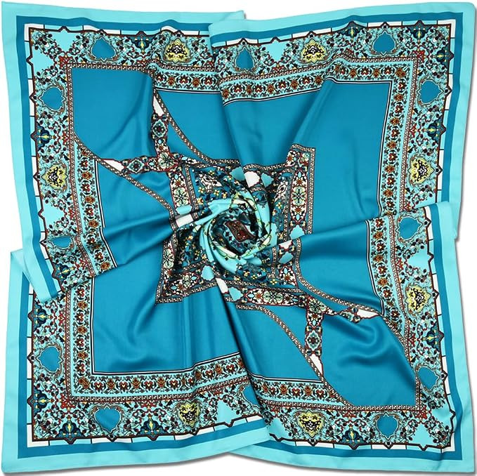 corciova XL 40x40 Satin Square – Oversized Silk-Feel Fashion Scarf for Women, Hair Wrap, Headba... | Amazon (US)