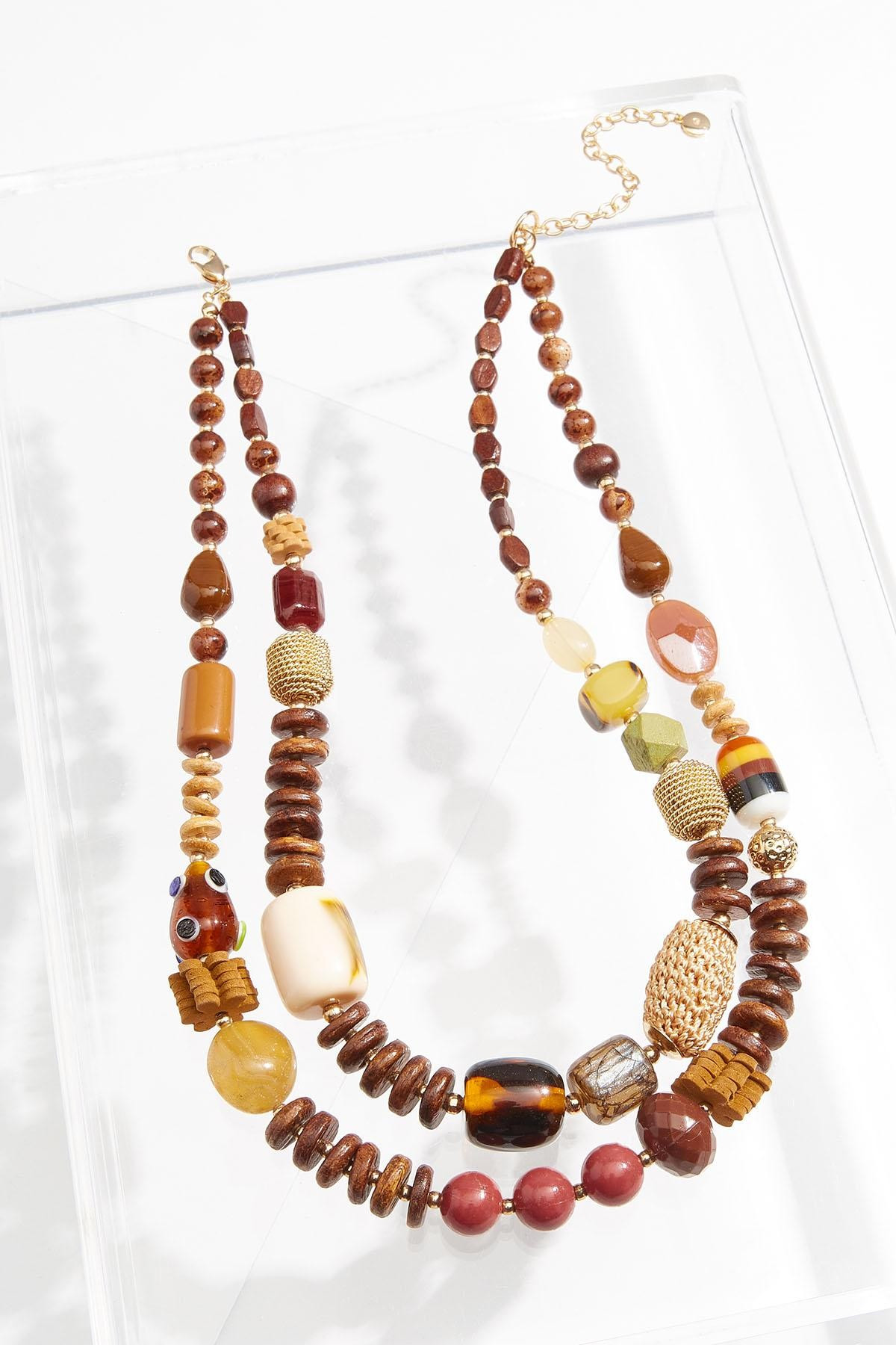 Lucite Mixed Statement Necklace | Cato Fashions