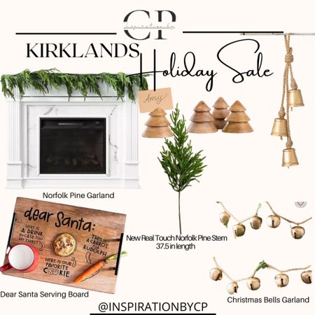 Christmas decor, Norfolk pine garland, cedar garland, Christmas stems, Christmas bells, Christmas tree ornaments, holiday ornaments 

#LTKsalealert #LTKhome #LTKHoliday