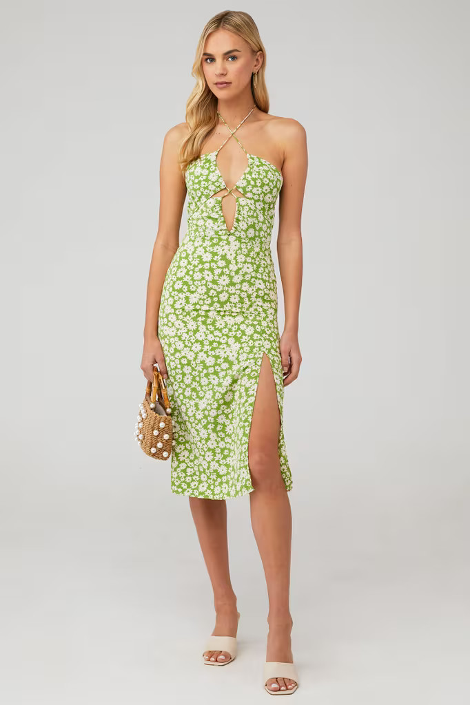 GREEN GARDEN MIDI DRESS | FashionPass