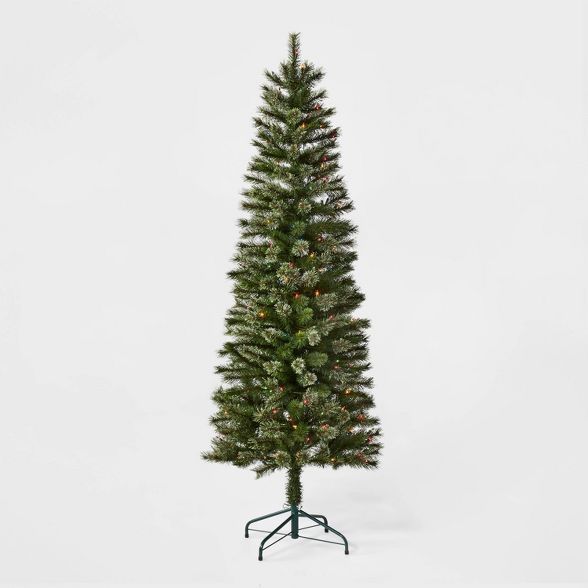 6ft Pre-lit Artificial Christmas Tree Virginia Pine with Multicolored Lights - Wondershop™ | Target