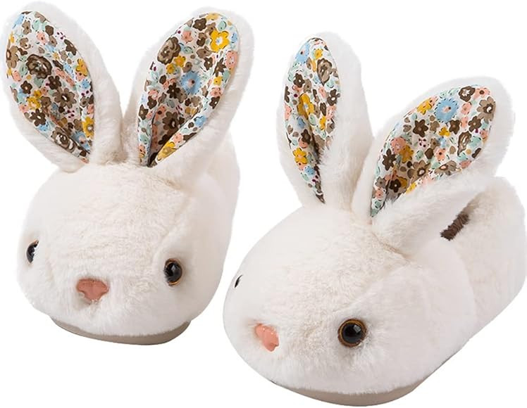 Toddler Girls Slippers Boys Girls Fluffy Home Slippers Winter Warm Indoor Cute Bunny Shoes | Amazon (US)
