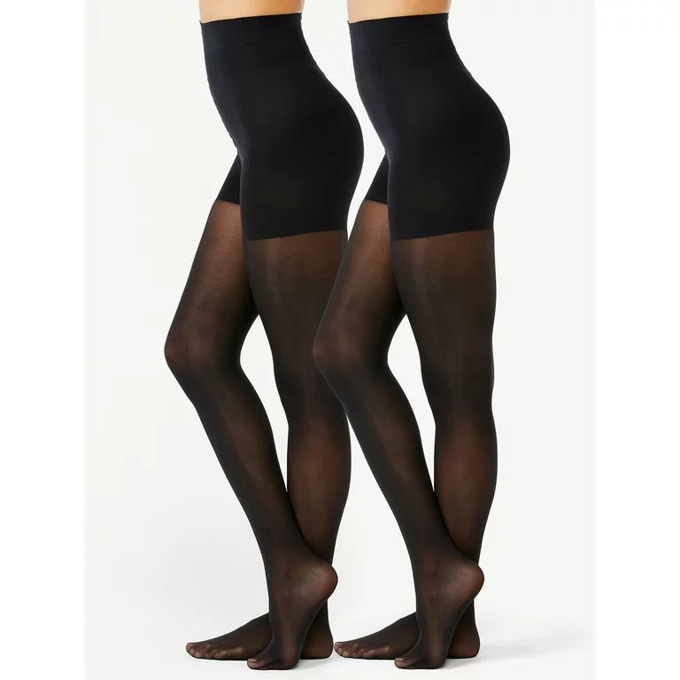 Joyspun Women's High Waist Shaping Tights, 2-Pack, Sizes S to 3XL | Walmart (US)