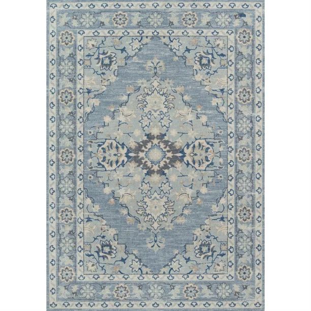 Momeni Anatolia Traditional Wool and Nylon Blue Area Rug 2' X 3' - Walmart.com | Walmart (US)