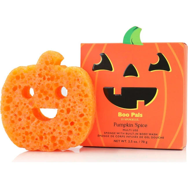 Spongelle | Boo Pals Body Wash Infused Buffer Pumpkin, Pumpkin Spice (Orange, Size 5 oz) | Maisonette | Maisonette