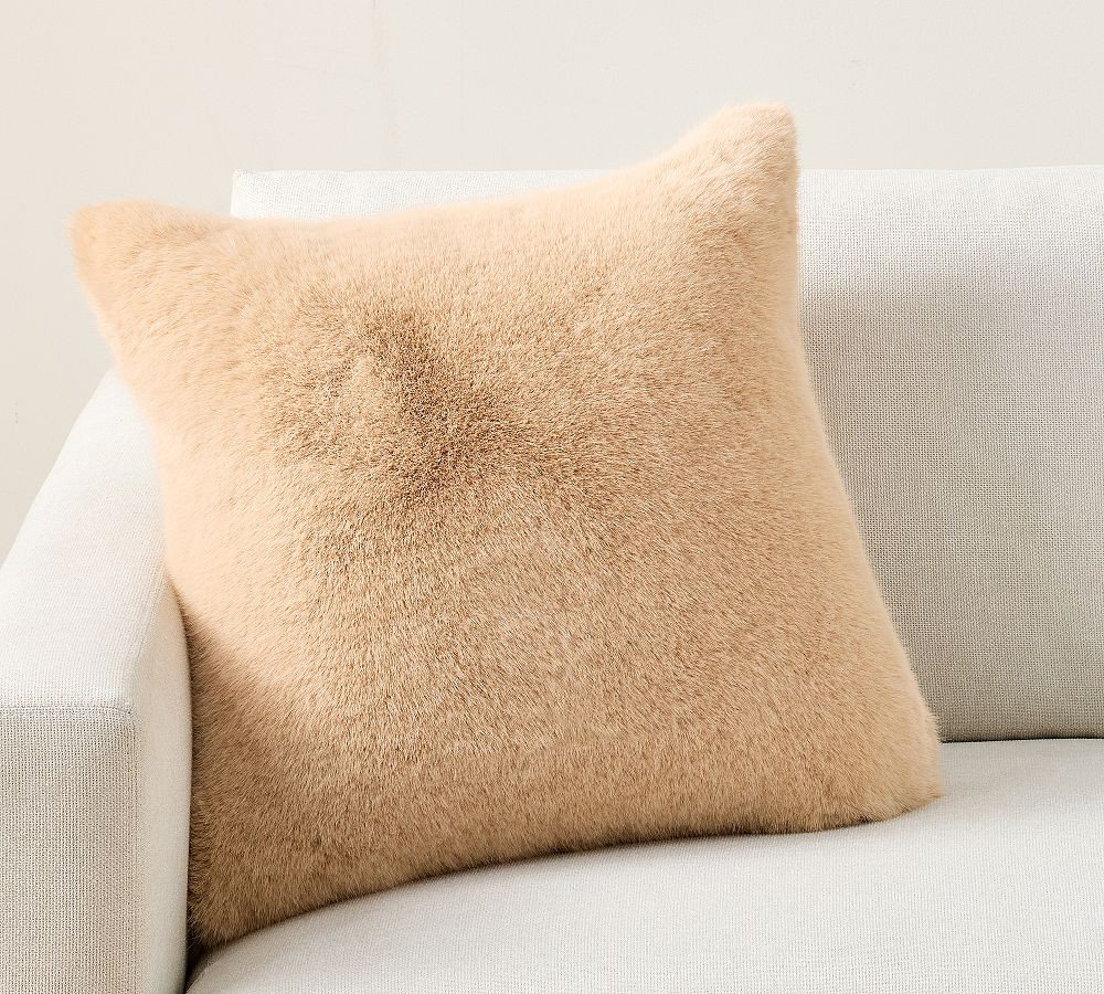 Faux Fur Mink Pillow | Pottery Barn (US)