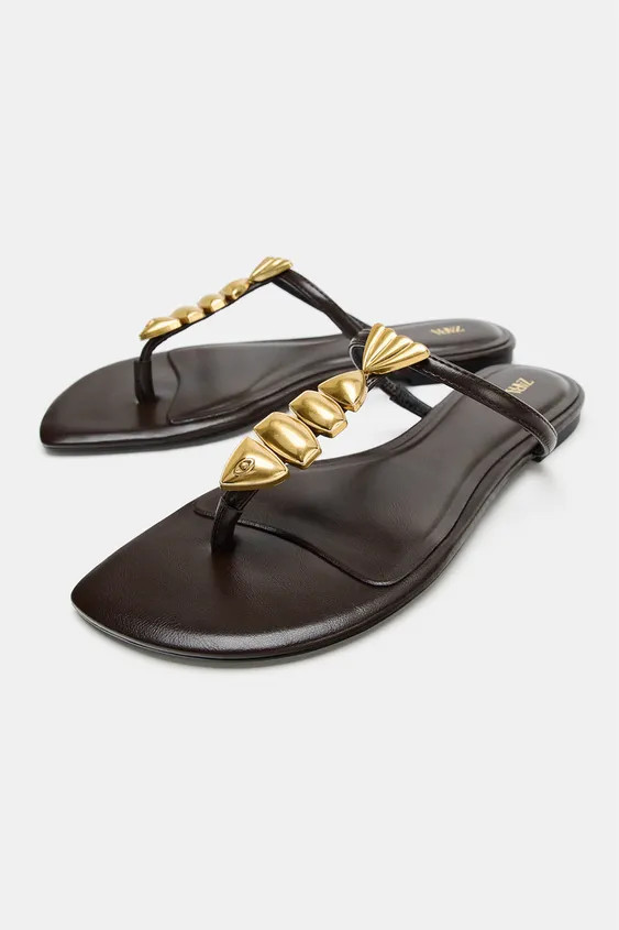 FISH APPLIQU\u00c9 FLAT SANDALS | Zara US