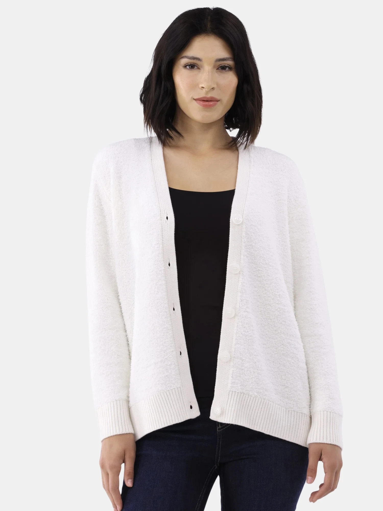 Time and Tru Women's Super Soft Button Cardigan, Sizes XS-XXXL - Walmart.com | Walmart (US)