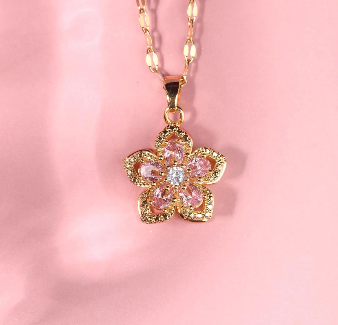 Princess Rapunzel Necklace | Spinning Sundrop Flower Necklace | Stress Relief Tangled Jewelry | M... | Etsy (US)