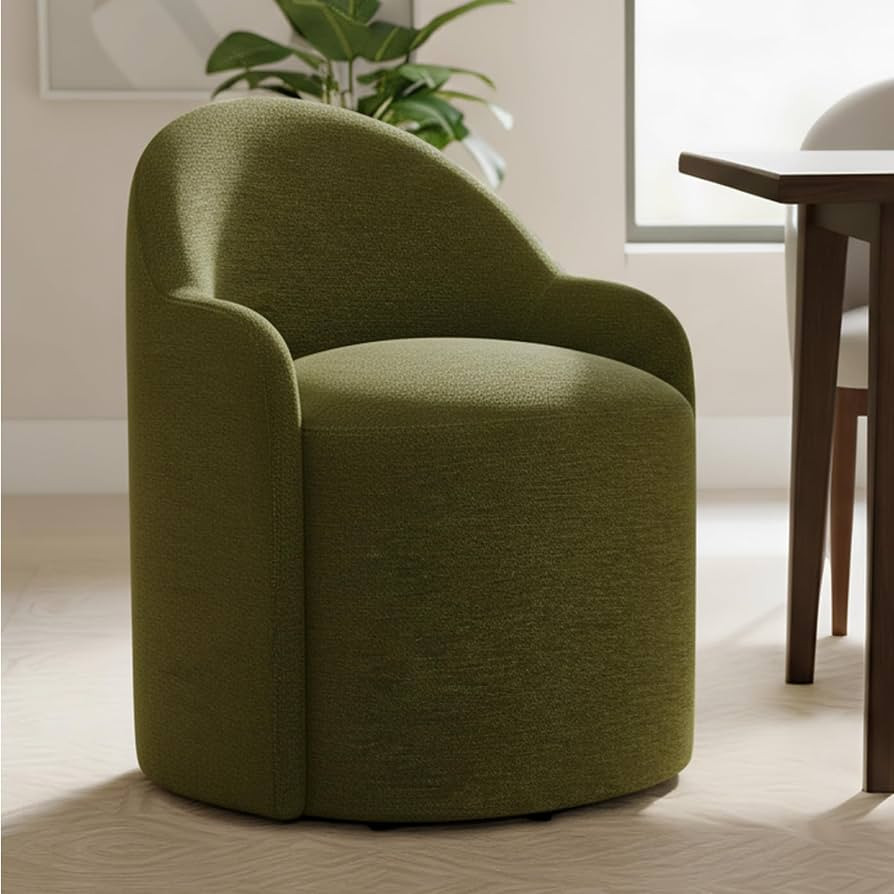 KISLOT Upholstered Dining Chairs with Casters, No Assembly Modern Dining Room Chairs Accent Vanit... | Amazon (US)