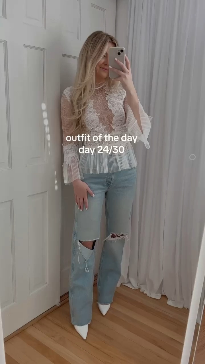 Date night outfit, white lace top, Valentine’s Day, blue jeans, jeans, vacation outfit

#LTKSpringSale #LTKfindsunder100 #LTKMostLoved