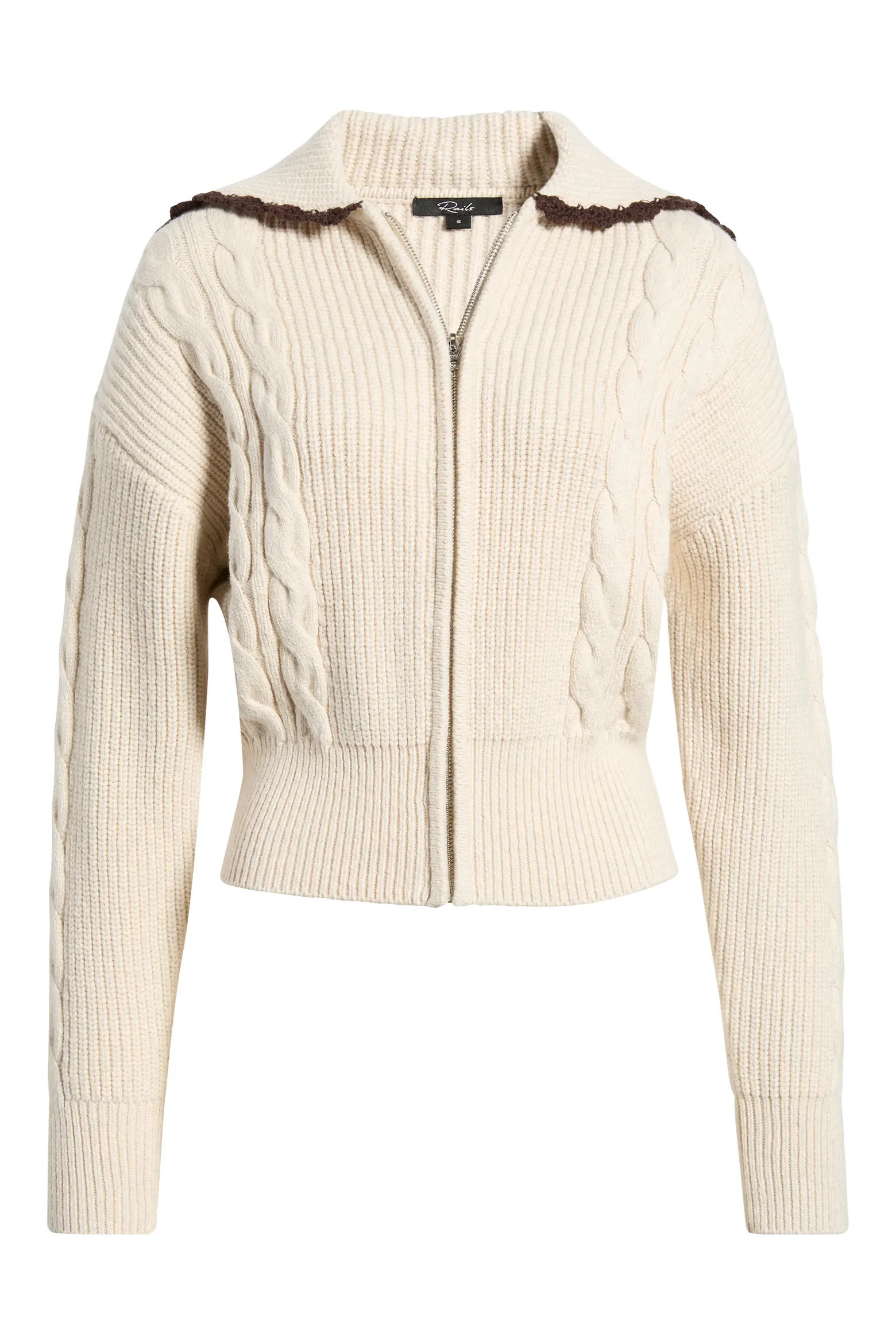 Lune Cable Knit & Rib Cotton Blend Cardigan (Women) | Nordstrom | Nordstrom