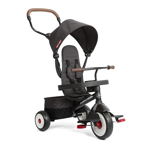 Radio Flyer Premium Stroll 'N Trike, Black Baby Trike for Ages 1-5 Years, Premium Baby Tricycle | Amazon (US)